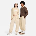Pants de entrenamiento oversized de tiro medio para mujer Nike Sportswear Club Fleece