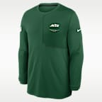 New York Jets Sideline Coach Men's Nike Dri-FIT NFL Long-Sleeve Top