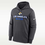 Sudadera con gorro sin cierre Nike Therma de la NFL para hombre Los Angeles Rams Toss Sweep