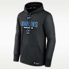 Miami Marlins Authentic Collection Men's Nike Therma MLB Pullover Hoodie
