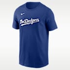 Playera Nike de la MLB para hombre Los Angeles Dodgers City Connect Wordmark