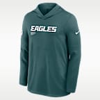 Philadelphia Eagles Pure Fury Sideline Men's Nike Dri-FIT NFL Long-Sleeve Hooded Top