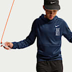 Sudadera con gorro sin cierre de tejido Fleece Therma-FIT para niño talla grande Nike Trophy