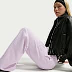 Pantalon taille mi-haute à jambes larges Nike Studio Fleece Medium Weight pour femme