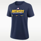 Playera Nike de la MLB para mujer Milwaukee Brewers 2026 Postseason Authentic Collection