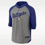 Playera de manga 3/4 con gorro Nike Dri-FIT para hombre Authentic Collection Flux de los Texas Rangers