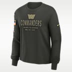 Washington Commanders Salute to Service Sideline Women's Nike Dri-FIT NFL Long-Sleeve T-Shirt