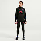 Träningströja för fotboll i stickat material Paris Saint-Germain Strike Nike Dri-FIT för ungdom