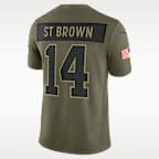 Amon-Ra St. Brown Detroit Lions Salute to Service Men's Nike Dri-FIT NFL Limited Jersey