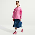 Sudadera con gorro sin cierre oversized para niña Nike Sportswear Studio Fleece
