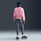 Sudadera de cuello redondo Dri-FIT de corte cuadrado para niña Nike Sportswear Club Fleece