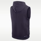 Minnesota Vikings Rivalries Collection Sideline Men's Nike Dri-FIT NFL Sleeveless Pullover Hoodie