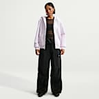 Nike Studio Fleece Medium Weight dameshoodie met rits over de hele lengte