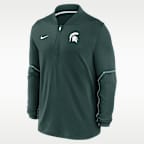 Sudadera universitaria Nike Dri-FIT de medio cierre para hombre Michigan State Sideline