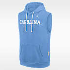 Sudadera universitaria con gorro sin cierre sin mangas marca Jordan Dri-FIT para hombre North Carolina Sideline