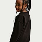 Nike Sportswear Little Kids' Studio Fleece Oversized Crew