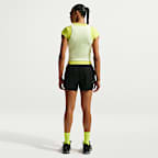 Shorts de correr de malla Dri-FIT 2 en 1 para mujer Nike Flow