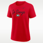 Georgia Script Mantra Logo Women's Nike College T-Shirt