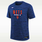 New York Mets Authentic Collection Velocity Big Kids' Nike Dri-FIT MLB T-Shirt