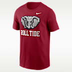 Playera universitaria Nike para hombre Alabama Primetime Logo Mantra