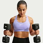 Bra deportivo de media sujeción sin almohadilla para mujer Nike Swoosh