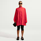 Dámské volné skládané mini šaty Nike Sportswear s dlouhým rukávem