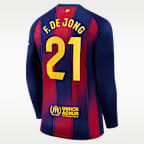 Jersey de fútbol Nike Dri-FIT del Barcelona local 2025/26 Stadium Frenkie de Jong para hombre