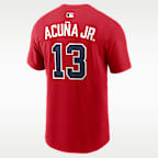 Playera Nike de la MLB para hombre Ronald Acuña Jr. Atlanta Braves