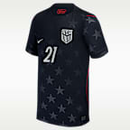 Jersey Nike Fútbol Dri-FIT para niños talla grande Timothy Weah USMNT 2026 Stadium Away