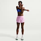 Shorts de correr Dri-FIT de tiro alto 2 en 1 para mujer Nike Flow