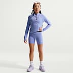 Nike Pro Dri-FIT-Longsleeve mit Halbreißverschluss (ältere Kinder, Mädchen)