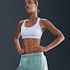 Shorts de correr Dri-FIT de tiro medio con forro de ropa interior para mujer Nike Tempo