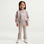 Ensemble deux pièces Juxta-Girl à rayures et nœud Nike pour tout-petit