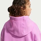 Μπλούζα με κουκούλα και φερμουάρ σε όλο το μήκος σε φαρδιά γραμμή Nike Sportswear Club Fleece για μεγάλα παιδιά