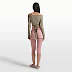 NikeSKIMS Stretch Knit Women's Long-Sleeve Wrap Top