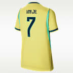 Vinícius Júnior Brazil National Team 2026 Stadium Home Big Kids' Nike Dri-FIT Soccer Jersey