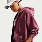 Sudadera con gorro oversized de cierre completo para mujer Nike Studio Fleece Lightweight