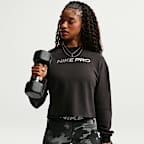Nike Pro Women's Dri-FIT Crew-Neck French Terry Top