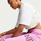 Nike Studio Fleece Medium Weight 'Graphic Pack' Women's Oversized Cuffed Logo Trousers