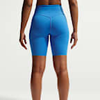 Shorts de ciclismo de tiro alto de 20 cm sin costura frontal para mujer Nike Universa