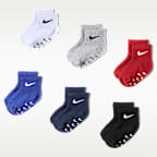 Calcetines antideslizantes Core Swoosh para bebé (6 pares) Nike