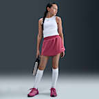 Skort Dri-FIT de tiro alto para niña talla grande Nike One