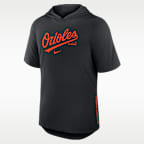 Baltimore Orioles Arched Wordmark Men's Nike Dri-FIT MLB Hooded T-Shirt