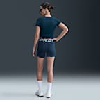 Nike Pro Women's Dri-FIT Short-Sleeve Cropped Jacquard Top