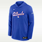 Atlanta Braves City Connect Men's Nike Dri-FIT MLB Long-Sleeve Hooded Top