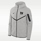 Chamarra con gorro de cierre completo Nike de la NFL para hombre New York Giants Top Billing Tech Fleece Windrunner