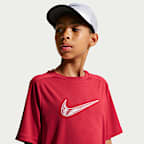 Κοντομάνικη αθλητική μπλούζα Dri-FIT Nike Multi για μεγάλα αγόρια