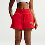 Shorts de fútbol Nike de tiro alto para mujer USMNT Phoenix Fleece