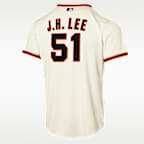 Jersey Nike de la MLB Replica local para niños talla grande Jung Hoo Lee San Francisco Giants Baseline