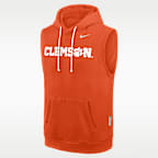 Clemson Sideline Men's Nike Dri-FIT College Sleeveless Pullover Hoodie
